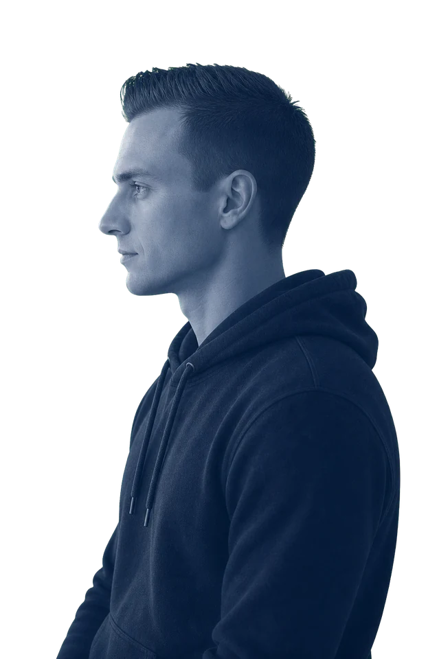 Portrait silhouette of Maximilian Grohmann